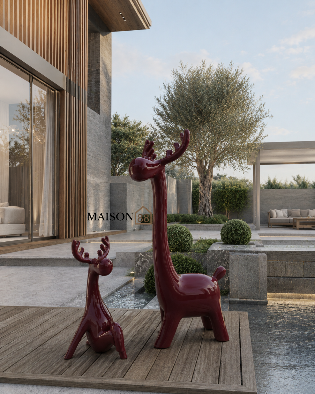 Deer Sculpture Set