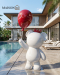 Bear with Balloon Sculpture