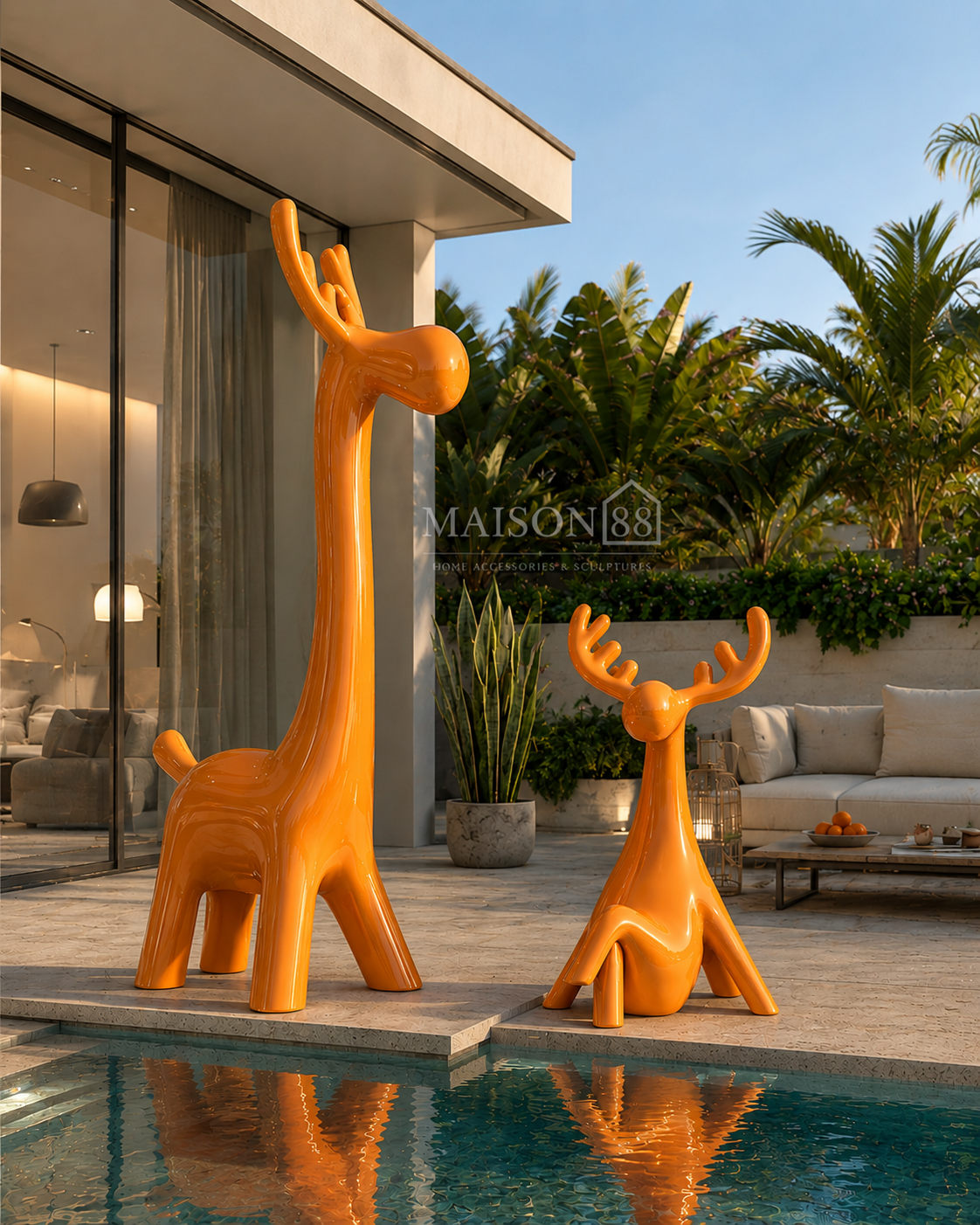 Deer Sculpture Set