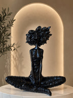 Seated lady black (yoga)