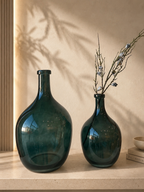 Green Blue Vase Set of 2