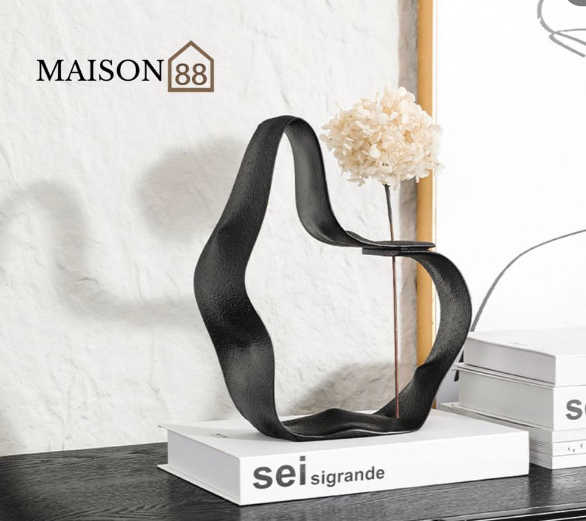 Boho black vase