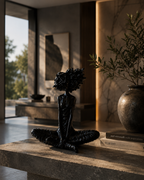 Seated lady black (yoga)