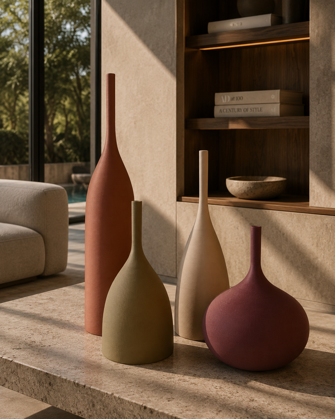 Pottery vases