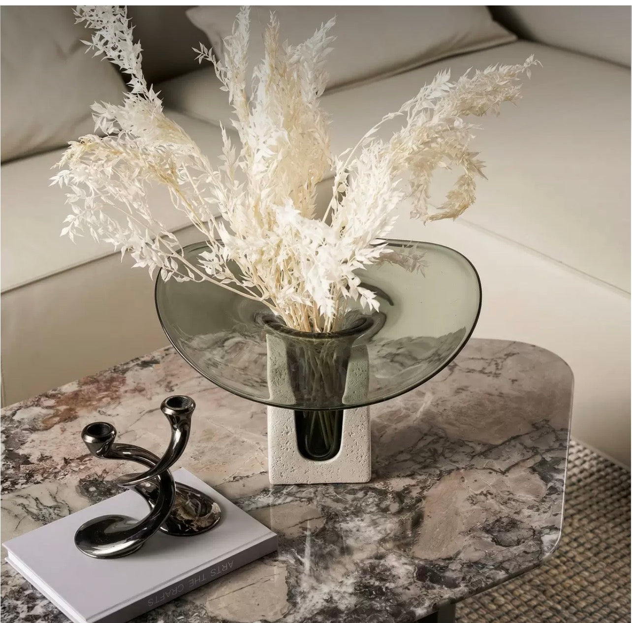 Wave marble vase