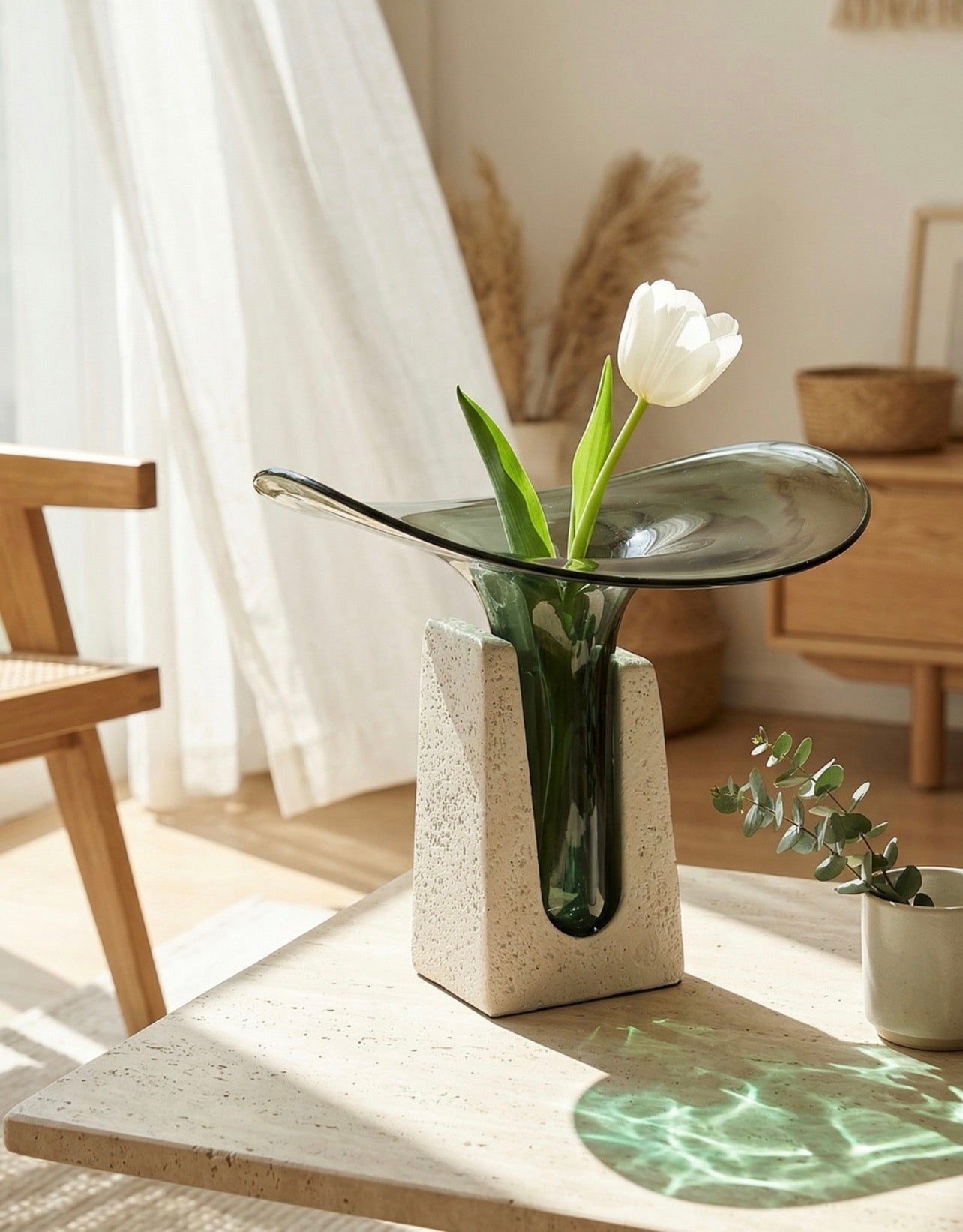 Wave marble vase