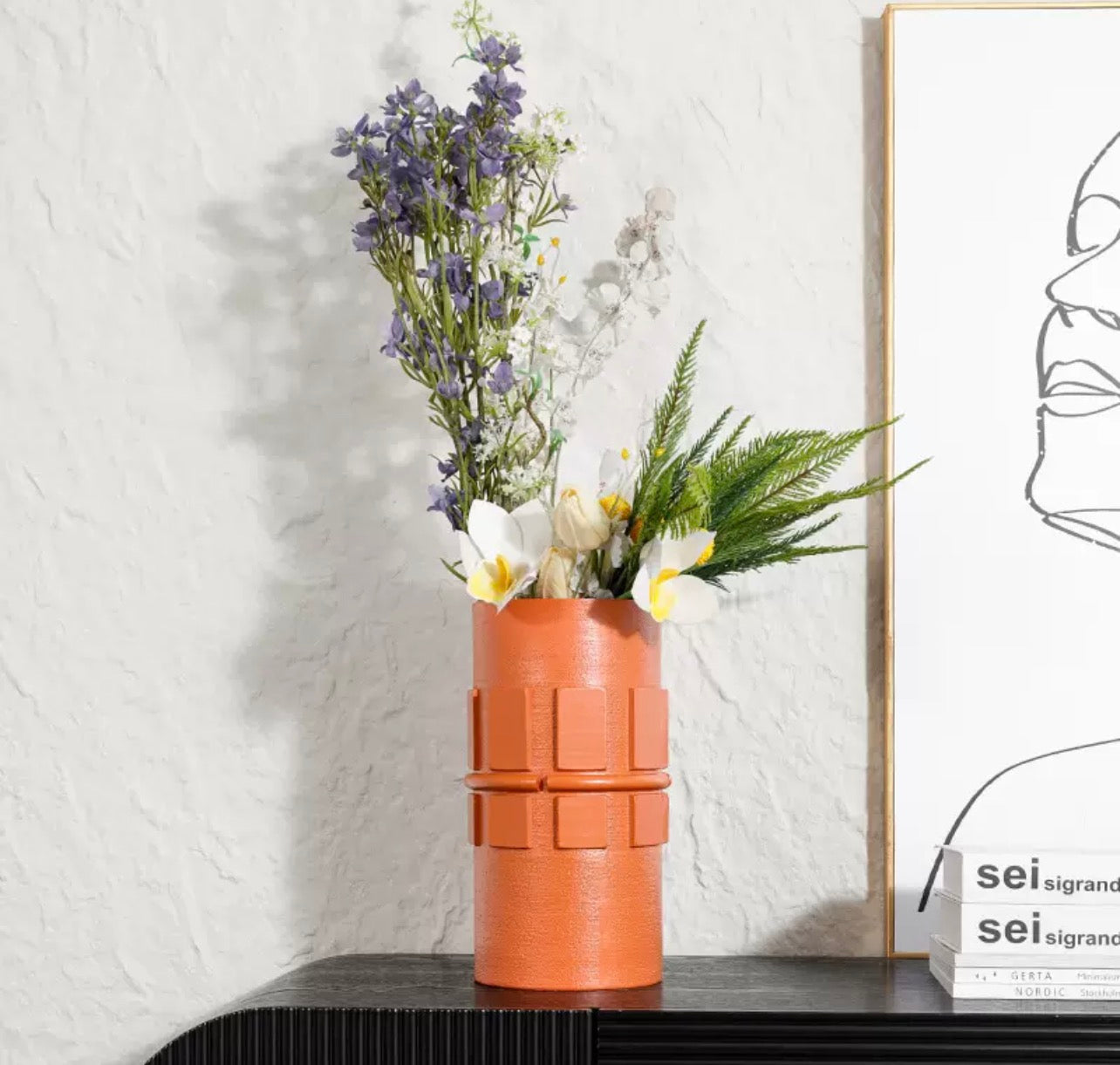 Orange boho vase