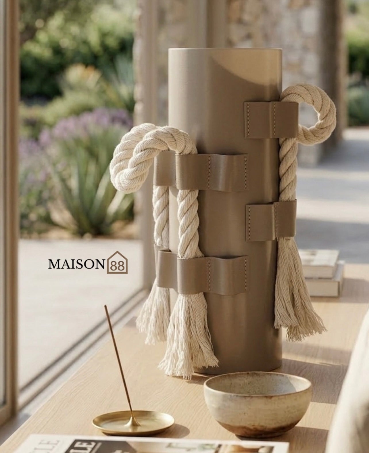 Ultra-modern vase with robe