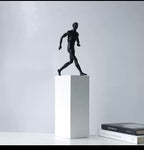 Man on white square