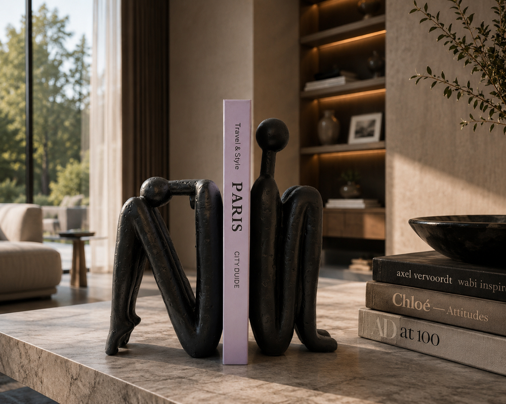 Abstract book holder black