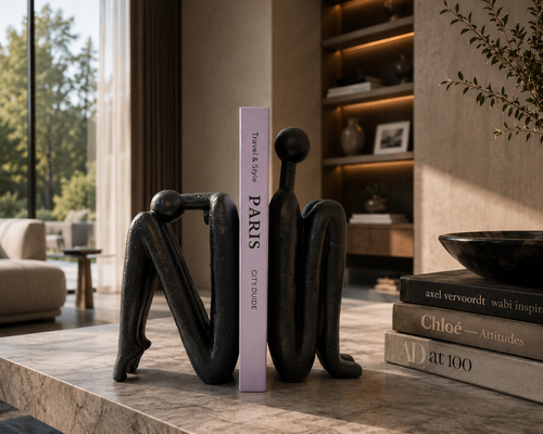 Abstract book holder black