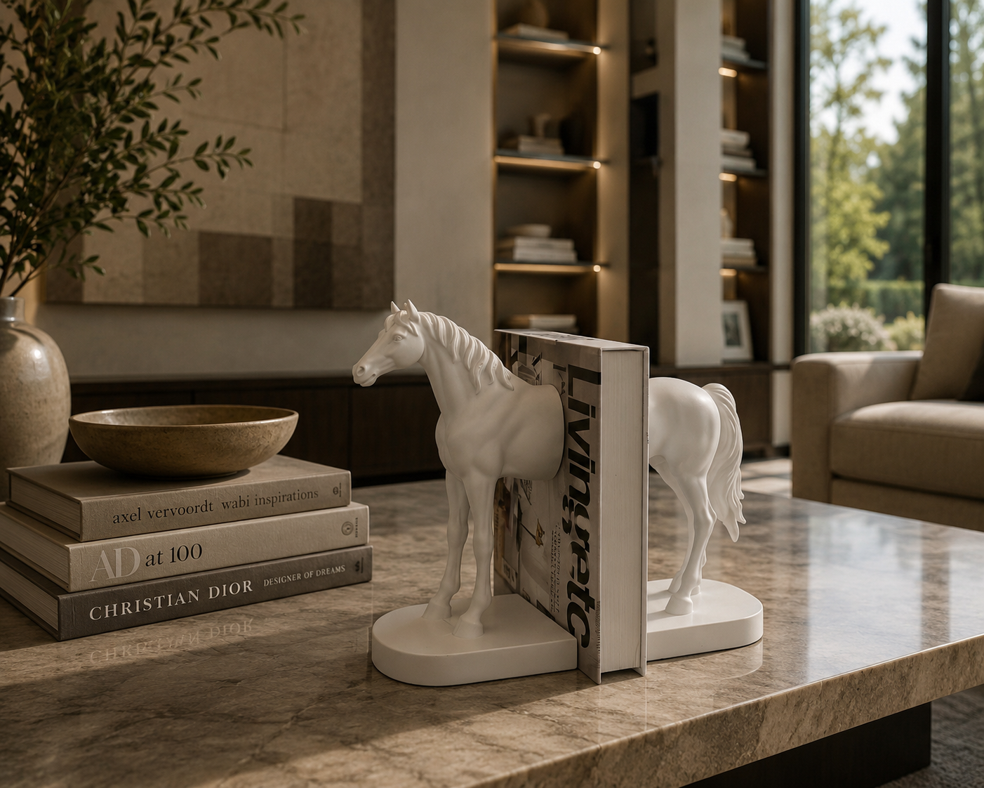 Splatted horse book white