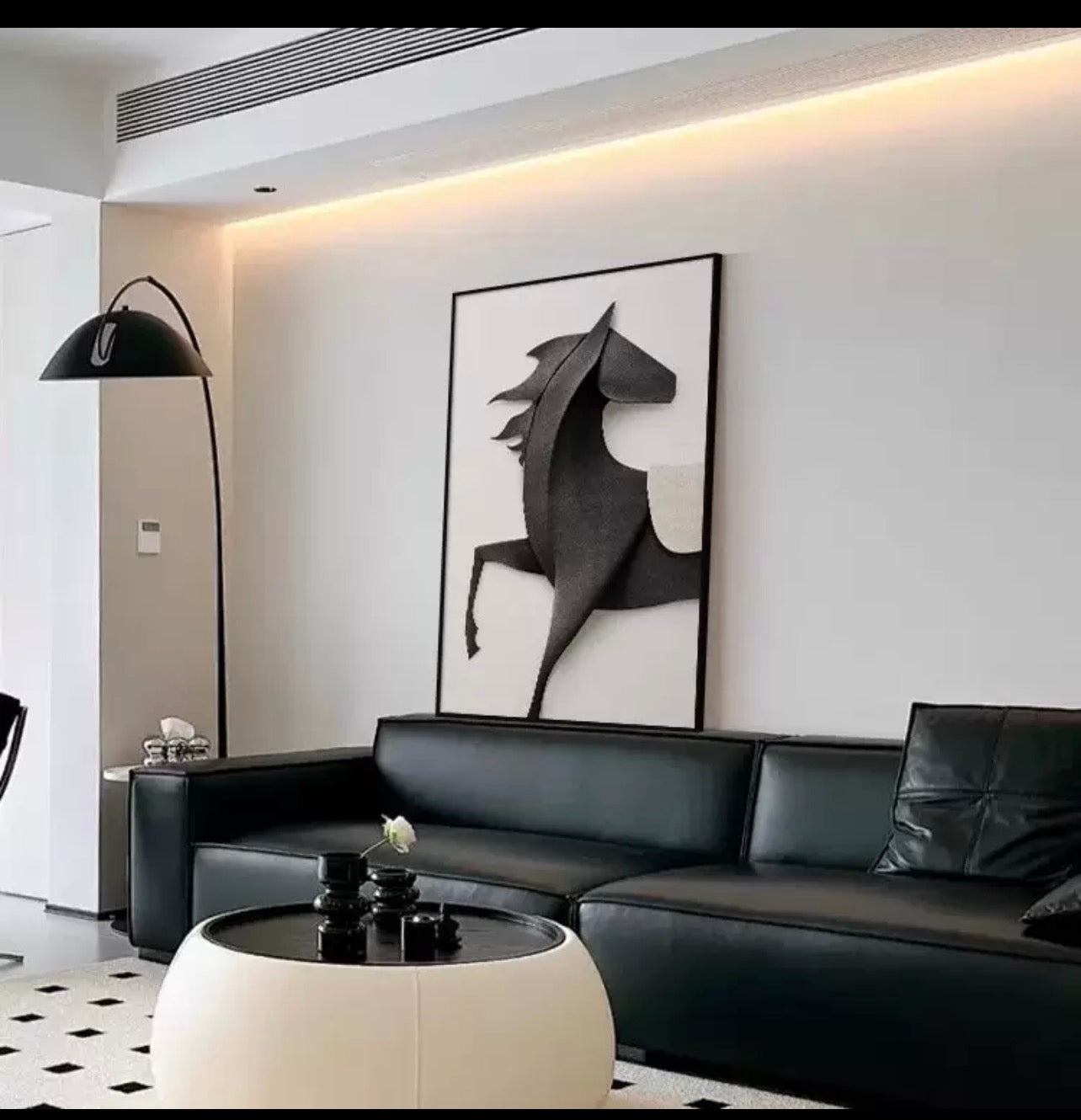 Wall art hourse black&white