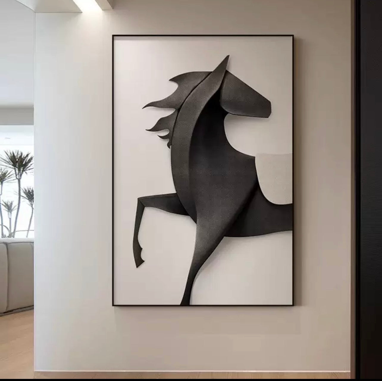 Wall art hourse black&white