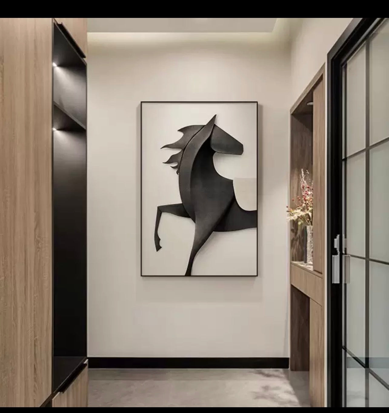 Wall art hourse black&white