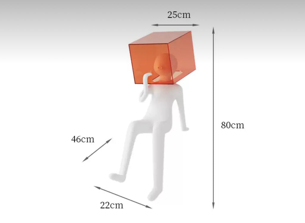 Man with cup acrylic