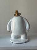 Man with metal head
